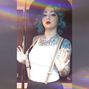 VINTAGE rainbow 🌈 suspenders